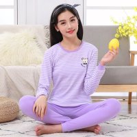 波迷娜(BOMINA)秋衣秋裤女纯棉套装少女初中学生保暖内衣女孩全棉薄款大童棉毛衫