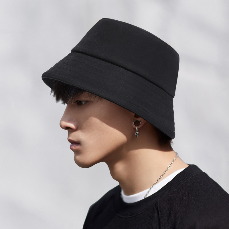 盛世尼曼帽子男士渔夫帽春夏季灯罩帽日系盆帽遮脸帽嘻哈潮牌大头围