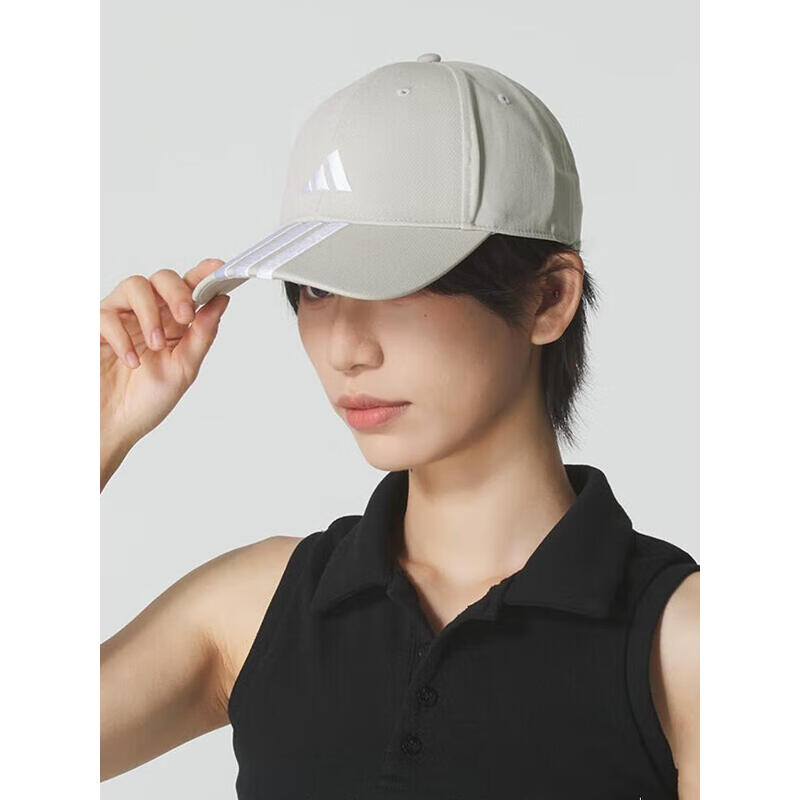 阿迪达斯 (adidas)男帽女帽 新款户外帆布棒球帽鸭舌帽遮阳帽子 JW6036 OSFM 灰色