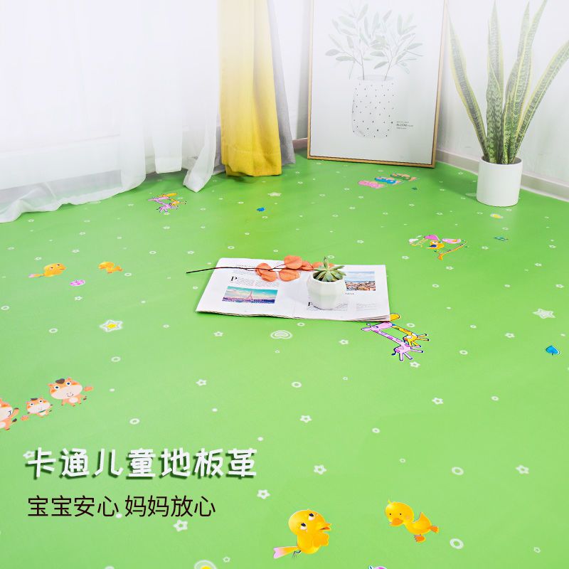 幼儿园地板胶pvc地胶垫卡通地板革塑胶地板贴儿童房加厚耐磨防水 粉色小鹿 1.8厚火