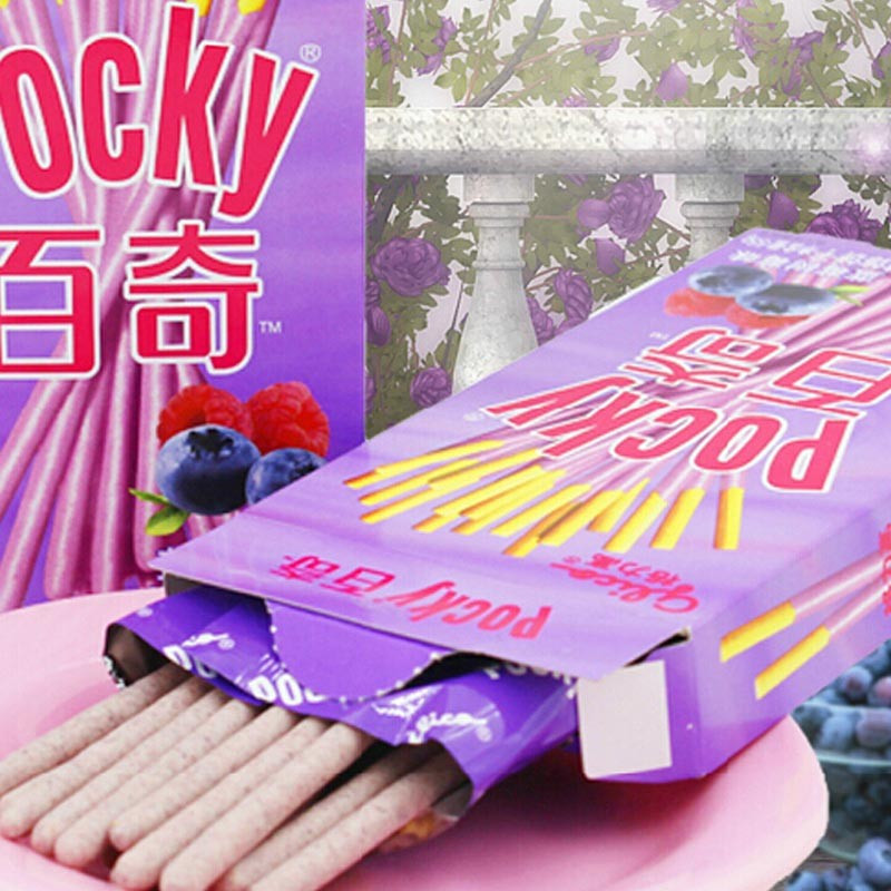 格力高百奇蓝莓树莓味饼干55g