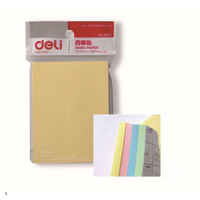 得力 Deli 9083(黄蓝红绿四色各25张,100张/本) 得力百事贴76×101mm(黄蓝红绿四色各25张,100