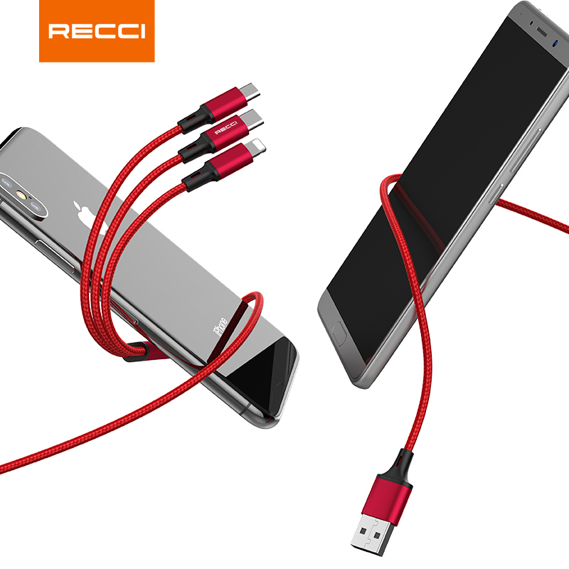 锐思(Recci) 试管系列 一拖三数据线RCS-D120高清大图