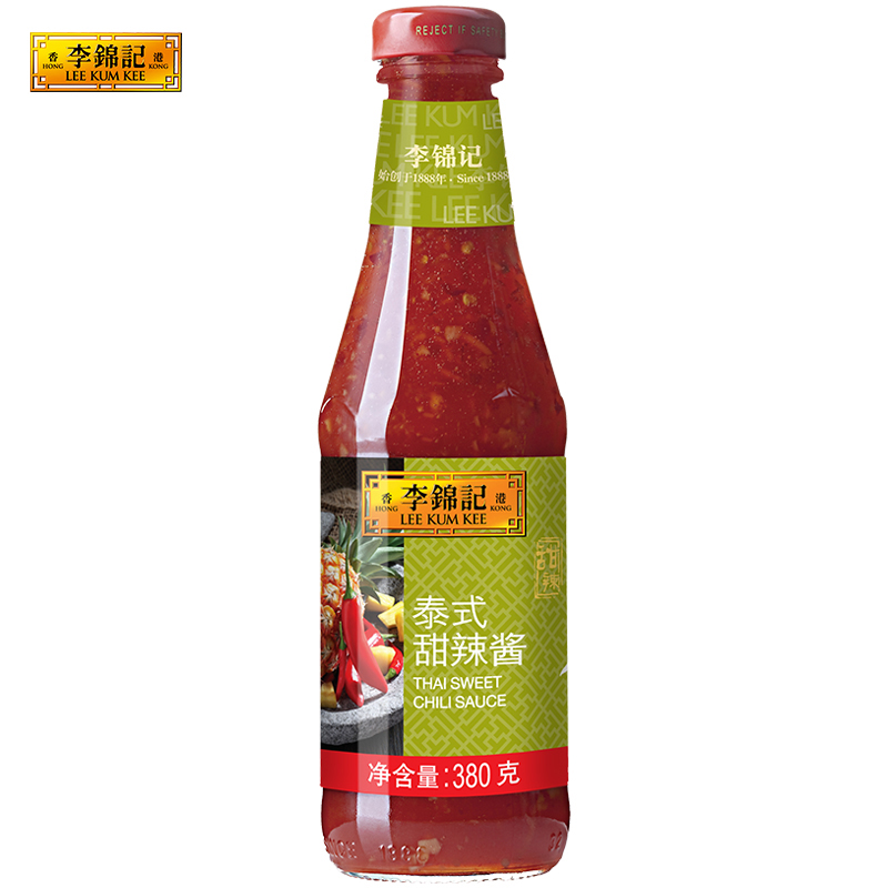 李锦记 LEEKUMKEE泰式甜辣酱 低脂肪 可口清爽 地道泰式风味蘸料 380g*2