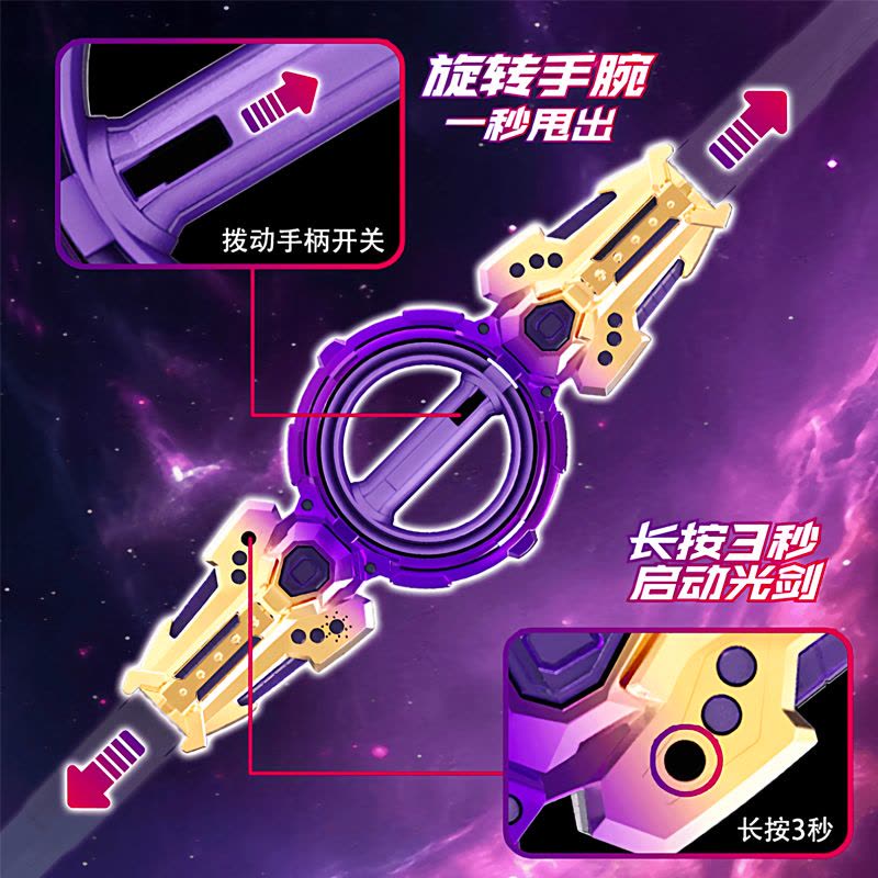 火旋剑发光双刃伸缩光剑炫酷刀旋转激光宝剑儿童玩具男孩网红图片