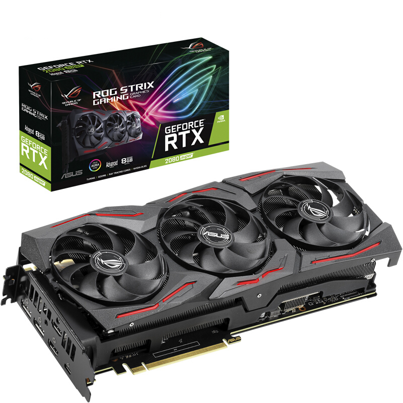攀升 华硕(ASUS)ROG-STRIX-RTX2080S-A8G-GAMING 2080 SUPER 1650-1860MHz 15500MHz 猛禽游戏显卡8G