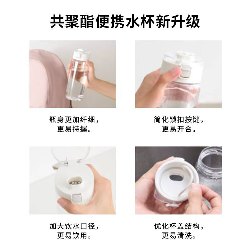 MUJI 共聚酯 便携水杯 高颜值 透明 350ml高清大图