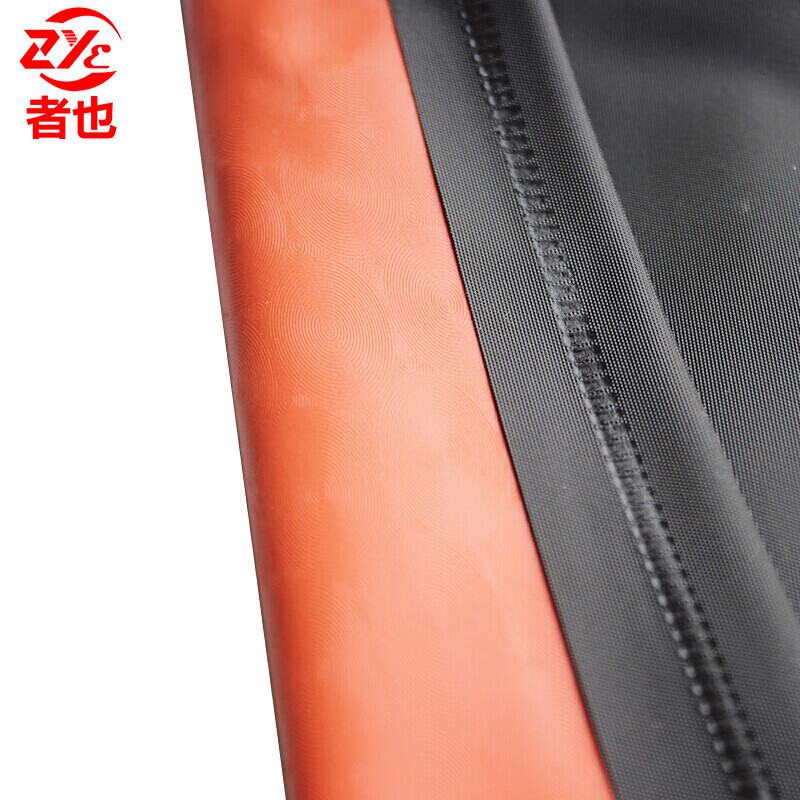 者也黑红复合围裙双层加厚防水防污耐酸碱PVC无袖皮围腰 ZY299