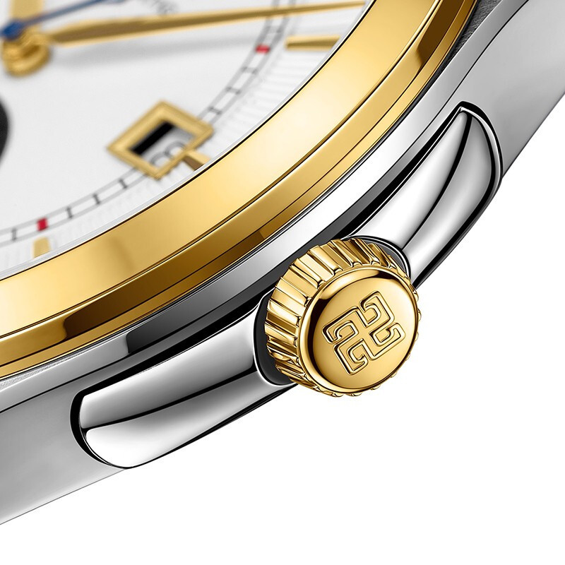 虎年生肖款飞亚达祈福特别款腕表18k金月相机械男表ga888002twt