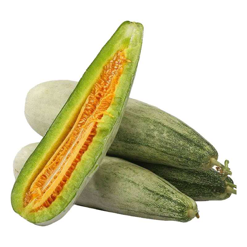 [鲜贝达]山东潍坊羊角蜜 甜瓜 博洋61甜瓜5斤装高清大图