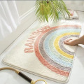 嘉创优品 卡通地垫 门垫地毯卧室门口卫生间浴室防滑垫家用进门脚垫卫浴垫子 50*80CM【彩虹-厚款长毛】