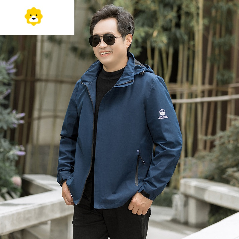 basket爸爸春装外套春秋季中年男士夹克中老年人运动款爷爷上衣服50岁