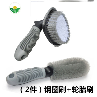 三维工匠洗摩托车专用刷子洗车硬毛刷轮毂刷子洗车器缝隙清洁专用去泥 浅灰色