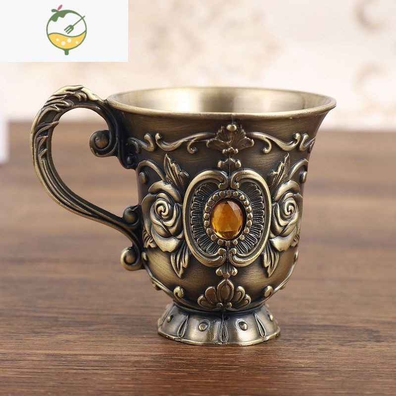 yicheng复古青白酒杯一口杯高脚杯红酒杯一口杯