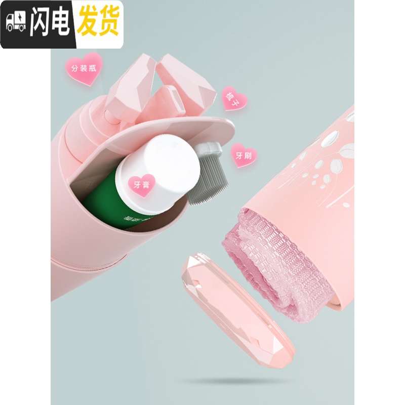 三维工匠旅行洗漱杯便携出差洗漱包女户外用品分装瓶收纳包旅行装洗护套装高清大图