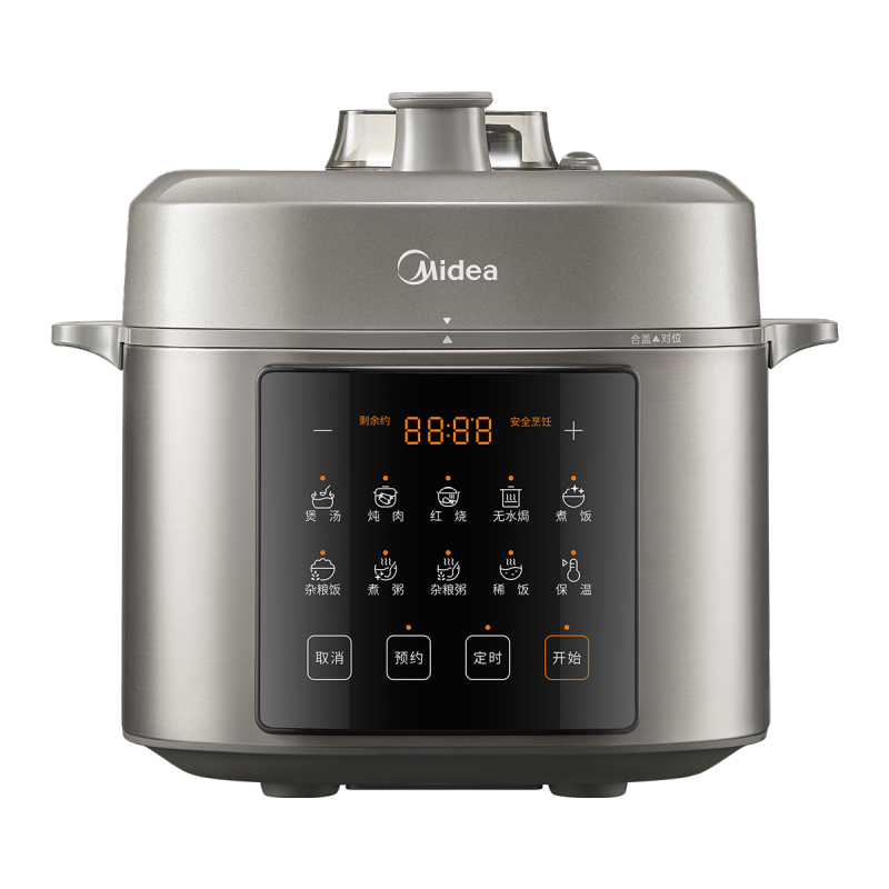 美的(Midea)电压力锅高压5升0氟球胆釜电饭煲家用4-6人触控全自动智能预约自动排气炖煮 MY-E5923