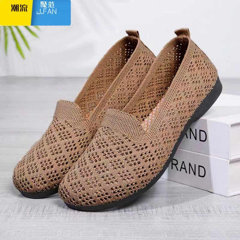 聚范老北京布鞋女夏季新款软底鞋薄款网面透气中老年女网鞋妈妈鞋夏图片