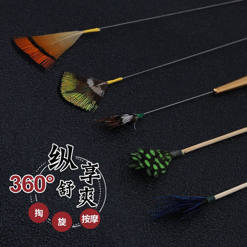 专业采耳工具套装挖掏耳朵掏耳神器鹅毛棒扣毛毛发光儿童挖耳勺 采耳工具8件套