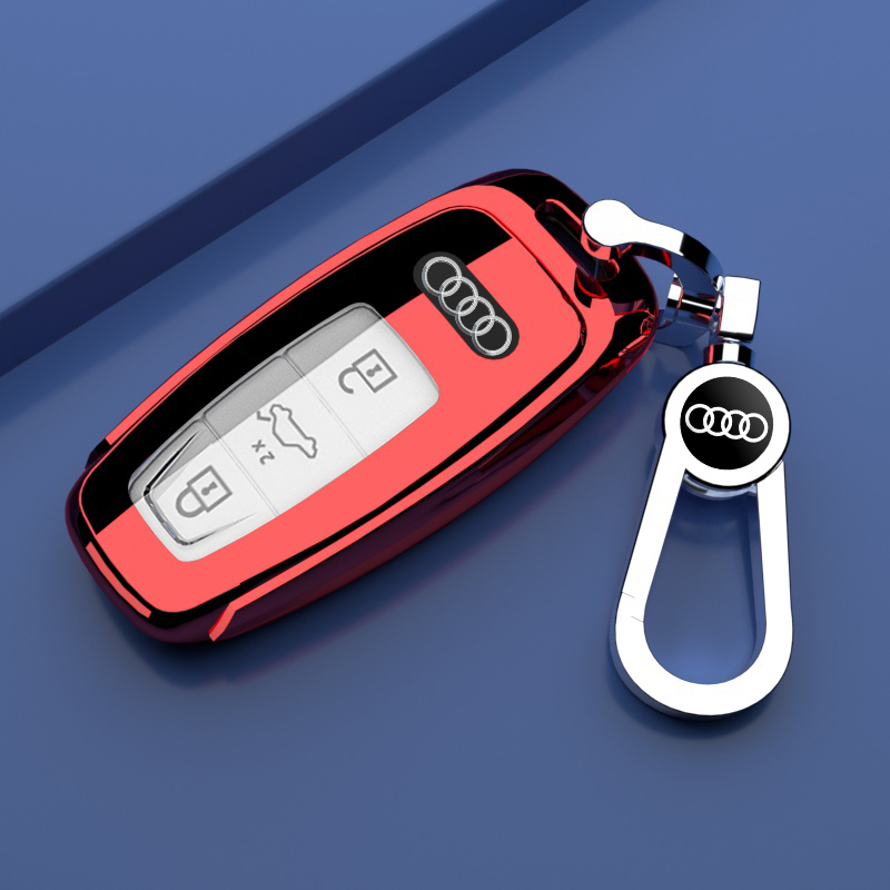 【补贴10%】适用奥迪a6l钥匙套2024款高端2023款a6扣汽车内装饰用品大全24款 全包款魅力红色（壳+挂扣）