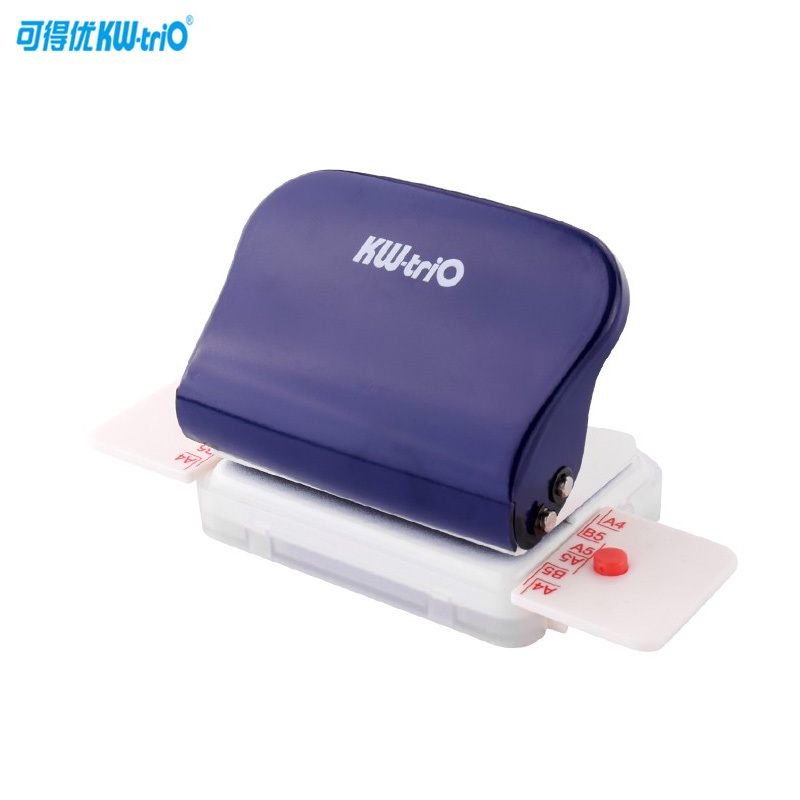 可得优(KW-triO)99H9活页打孔机 蓝色 6孔5页打孔机按压式打孔器 六孔打孔器打洞器定位打孔器 办公用品