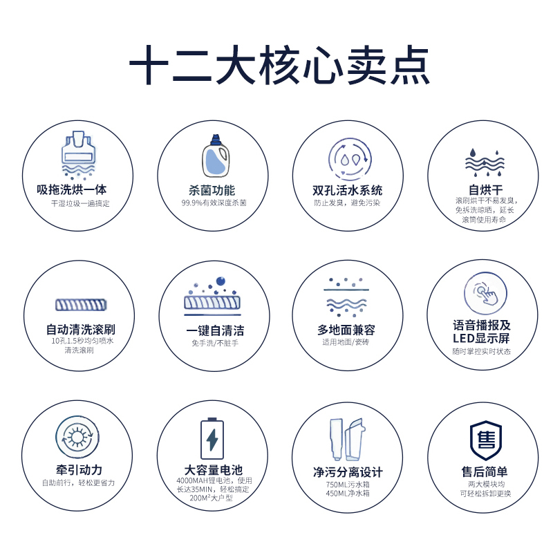 美国惠而浦洗地机 吸拖洗一体 X10pro无线智能洗地机家用吸尘吸可烘干