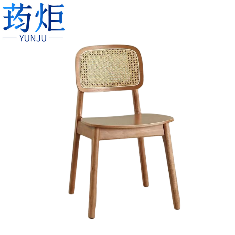 荺炬休闲椅实木面把