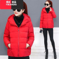 YIBUSHENG冬季加厚短款棉衣女韩版宽松连帽棉服女装百搭小棉袄显瘦冬装外短 5XL145-160斤 大红色