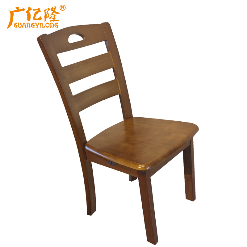 广亿隆饭桌实木餐台圆形餐桌椅定制 实木餐椅WH-CYH421#A/把