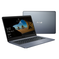 华硕（ASUS）轻奢本E406MA4100 14.0英寸商务办公本便携轻薄本影音娱乐本窄边框笔记本电脑（四核N3160 4G内存 256GB固态 白/灰色） 定制
