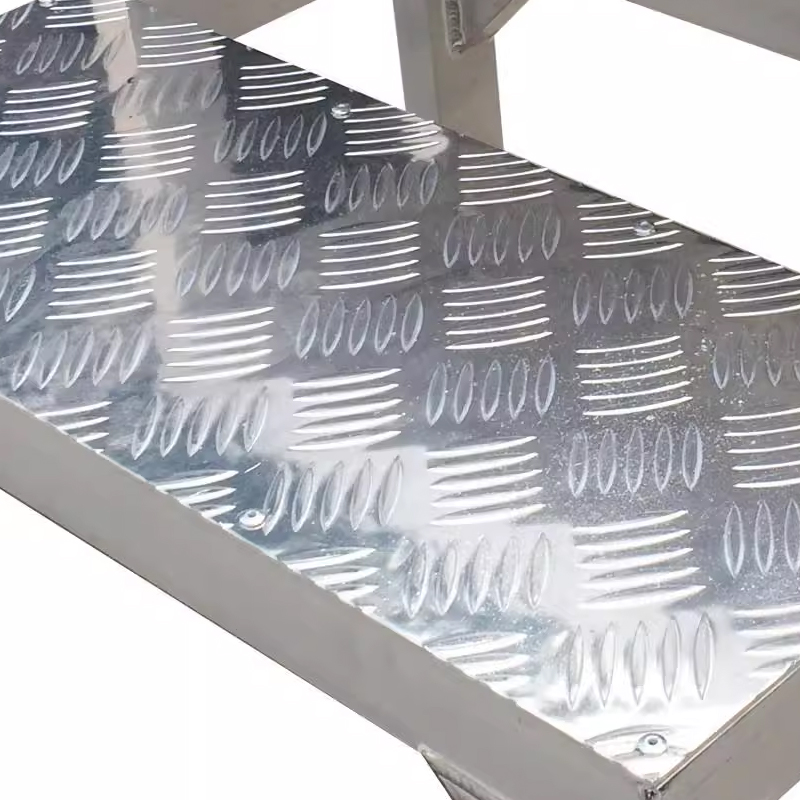 臻远ZY-T80 铝合金踏台移动平台楼梯工业踏步梯台阶 2步高500 载重300kg高清大图