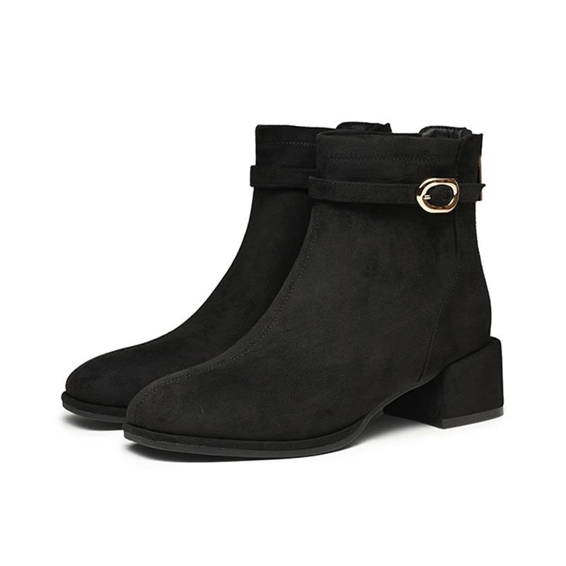 红蜻蜓女靴2024秋冬新款时装靴舒适切尔西气质复古通勤女士靴子图片