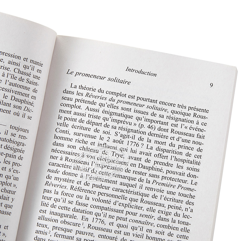 [正版]中商原版卢梭:一个孤独漫步者的遐想 法文原版 法文文学 Les Reveries Du Promeneur S高清大图