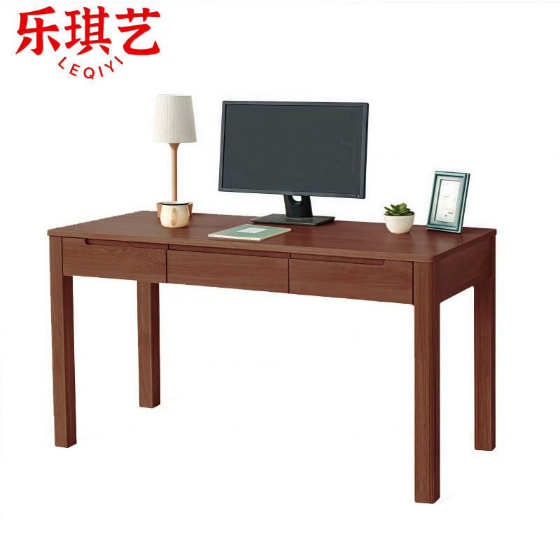 乐琪艺 写字桌 胡桃色 160*65*76cm 张高清大图