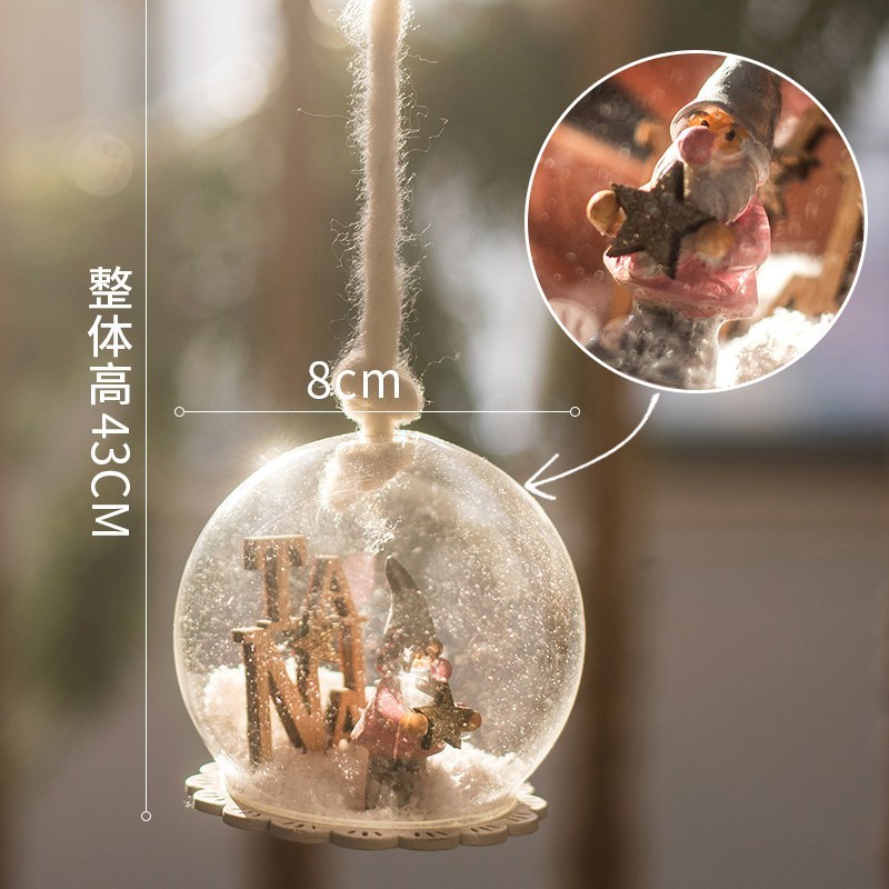 家柏饰(CORATED)Christmas实木圣诞树挂件装饰吊球摆件轻奢橱窗桌面INS少女心高清大图