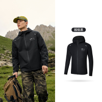 361°畅跑无惧雨屏冲锋衣新款防水防风冲锋衣男户外登山服 M 超级黑