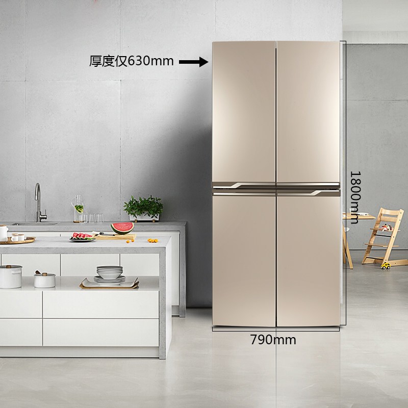 TCL 398L 四开门变频冰箱 流光金BCD-398KPZ50 (单位:台 )