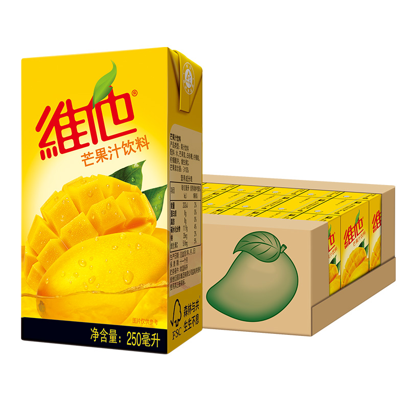 维他奶 维他芒果汁250ml*24盒 果汁饮料 整箱装高清大图