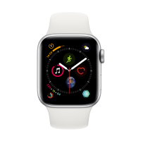 Apple Watch Series4 智能手表GPS+蜂窝网络款 44毫米银色铝金属表壳搭配白色运动型表带