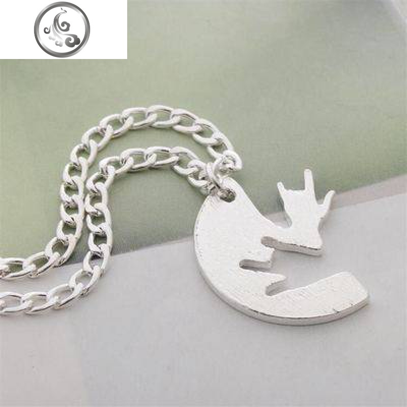 闺蜜拼接项链女孩日韩学生四人毕业纪念饰品宿舍组合拼图锁骨项链 JiMi 泰银色两人款