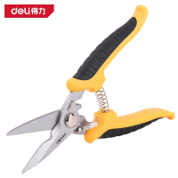 得力（deli）不锈钢电工剪（黄） 7英寸 直嘴 DL2907