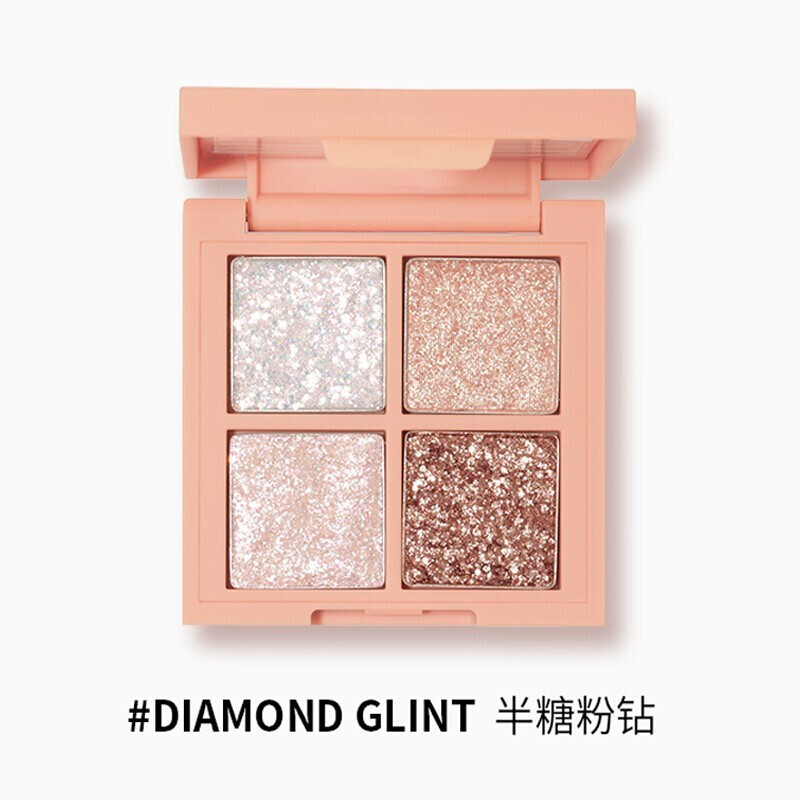 [送眼影刷]韩国3CE 四色眼影盘#Diamond Glint粉钻盘 彩妆盘珠光眼影盘