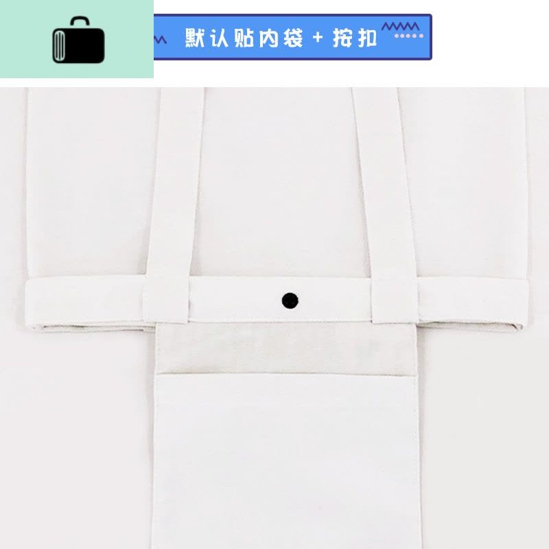 中国风文艺清新水墨猫咪兔子卡通学生帆布袋女学生韩版定做AC630NEW LAKE女士单肩包图片