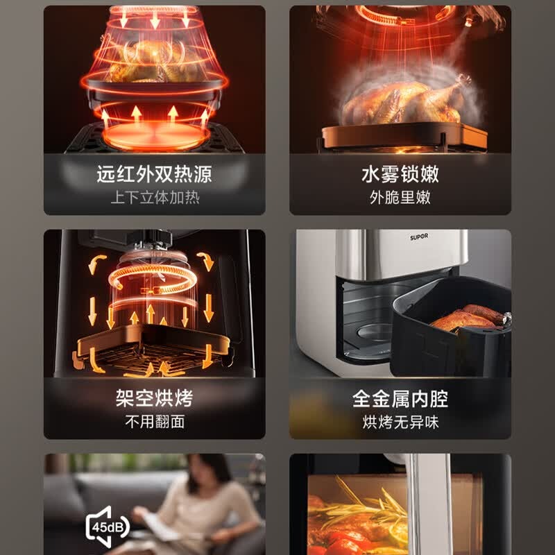 苏泊尔 空气炸锅 KD60YQ83 6L高清大图