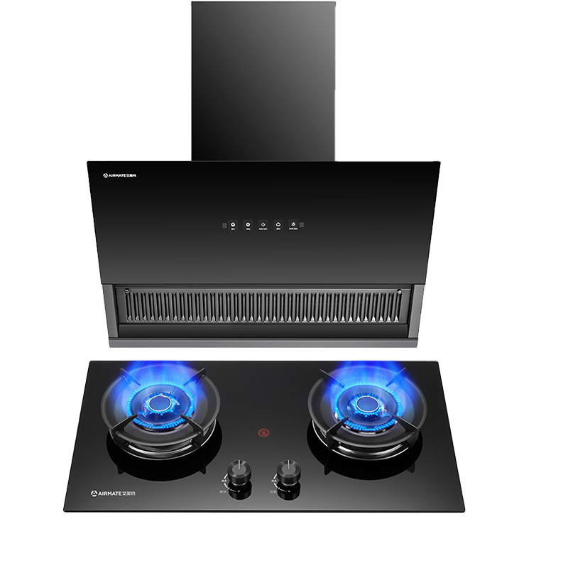 艾美特AY336C大吸力侧吸油烟机+AZ63K嵌入式燃气灶具天然气高清大图