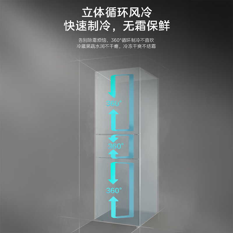 美的(Midea)239L三门冰箱小型家用 风冷无霜一级能效节能省电 轻音净味宿舍租房客厅电冰箱MR-251WTP钛钢灰高清大图