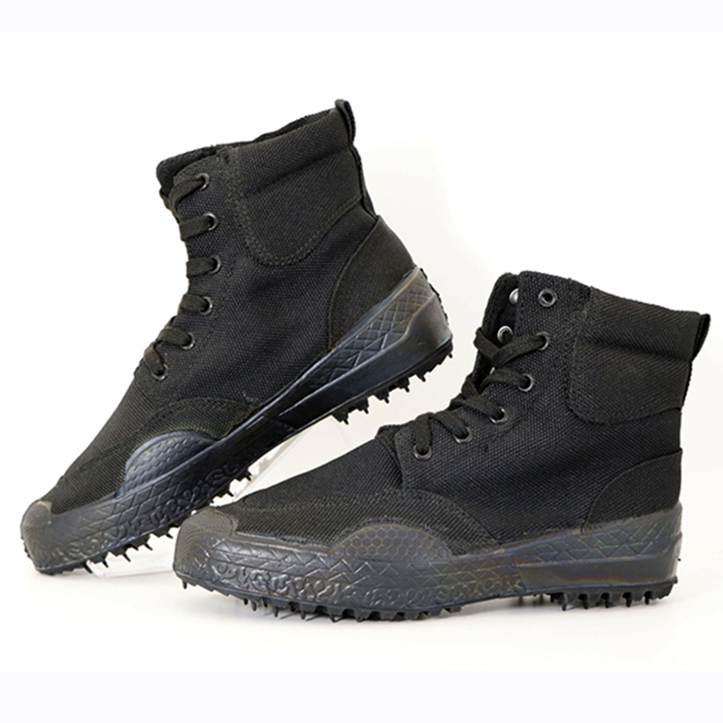 天鸣TM 黑色中腰帆布单鞋 劳保鞋 户外工作鞋 源头工厂可定制 38-46码 双 40码 黑色