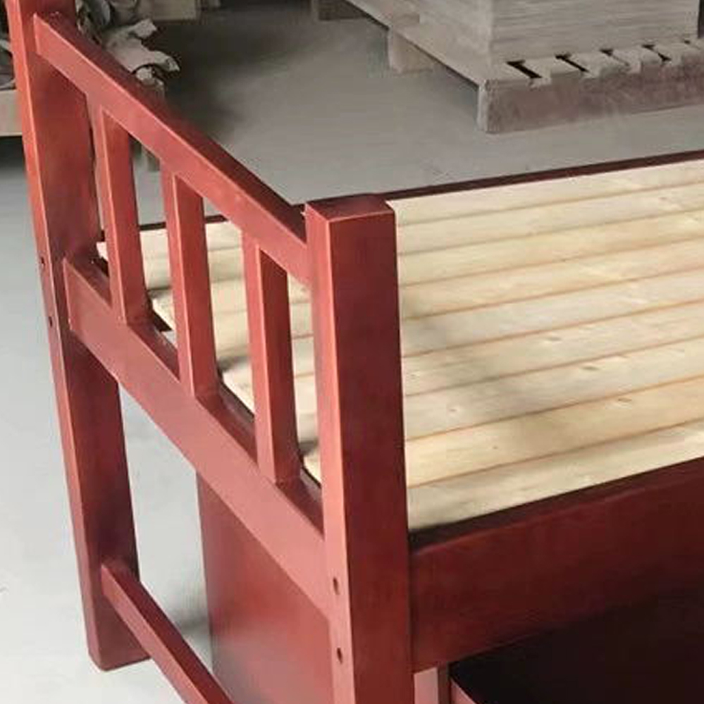 风雷动上下铺双层床实木营具宿舍单人床实木单层床[带床下柜]高清大图