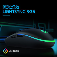 罗技(G)G102 游戏鼠标 RGB鼠标 吃鸡鼠标 绝地求生 轻量化设计 200-8000DPI G102第二代黑色