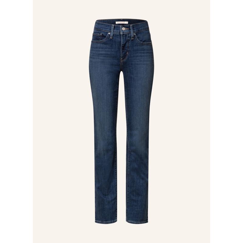 Levi's女士直筒塑形弹力牛仔裤修身显瘦微喇五口袋zip飞拉什