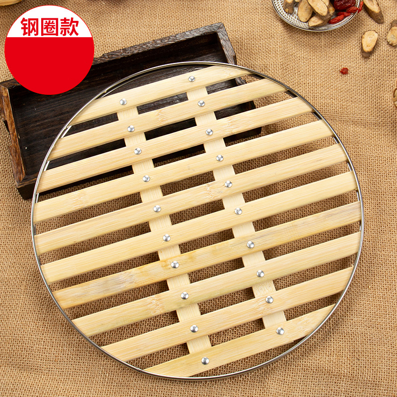 蒸架蒸格蒸屉竹篦子家用圆形隔水竹蒸架竹蒸笼蒸片蒸盘视频